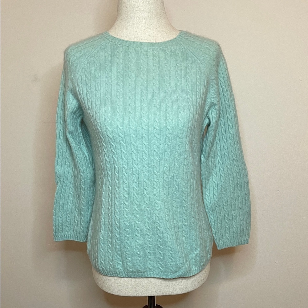 Vintage L.L. Bean Cashmere Cotton Cable Knit Sweater Women’s S (Reg)